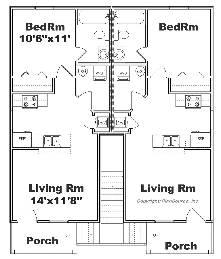4-plex J1103-4-2B Floor plan