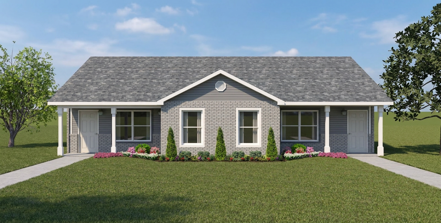 Triplex plan J1224-17T, RenderingMid