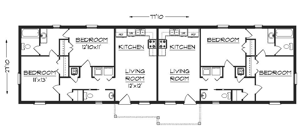 duplex J-1617d, floor plan